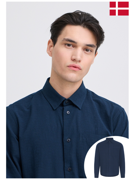 ASUAL FRIDAY Aaberg 6151, Sötétkék Hosszú Ujjú Ing