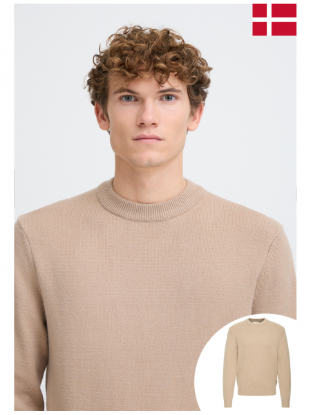 CASUAL FRIDAY Andro 6118, Bézs Kötött Pulóver