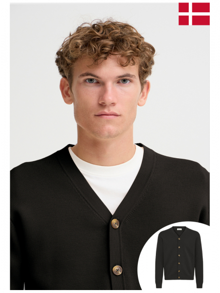 CASUAL FRIDAY Angar 6024, Fekete Kötött Kardigán