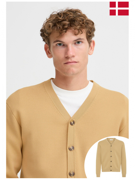 CASUAL FRIDAY Angar 6024, Sárga Kötött Kardigán