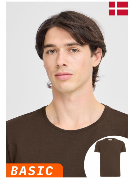 CASUAL FRIDAY David 3063, Sötétbarna Rövid Ujjú Póló