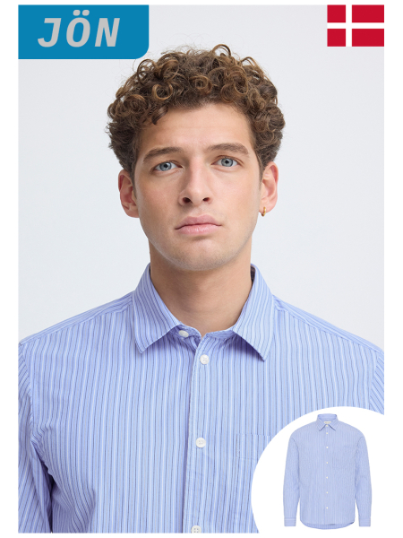 CASUAL FRIDAY Jannson 6154, Kék Hosszú Ujjú Ing