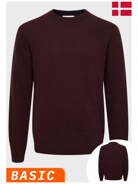 CASUAL FRIDAY Karl 3970, Bordó Kötött Gyapjú Pulóver, NOOS