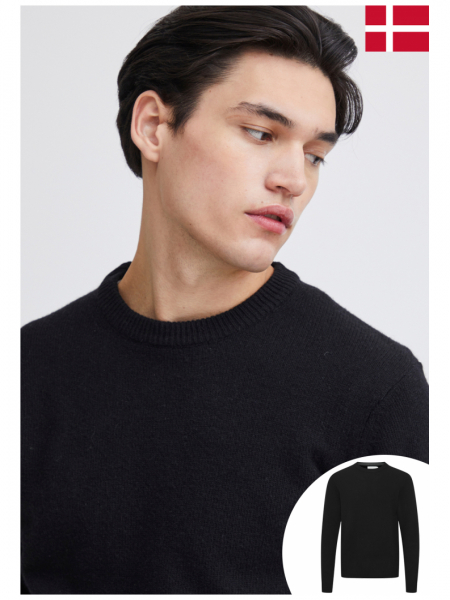 CASUAL FRIDAY Karl 3970, Fekete Kötött Gyapjú Pulóver, NOOS