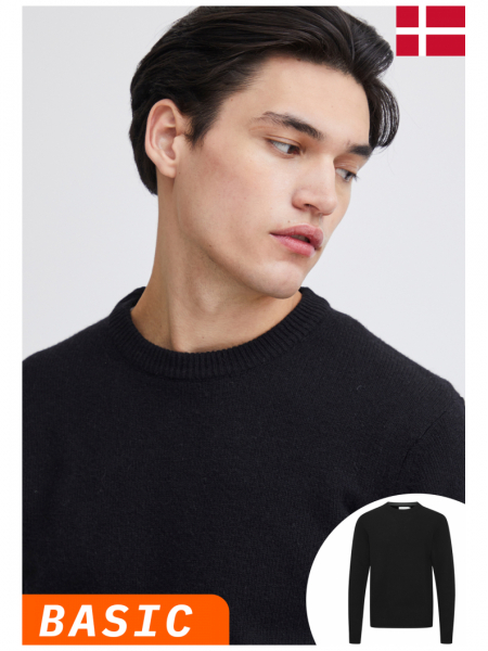 CASUAL FRIDAY Karl 3970, Fekete Kötött Gyapjú Pulóver, NOOS