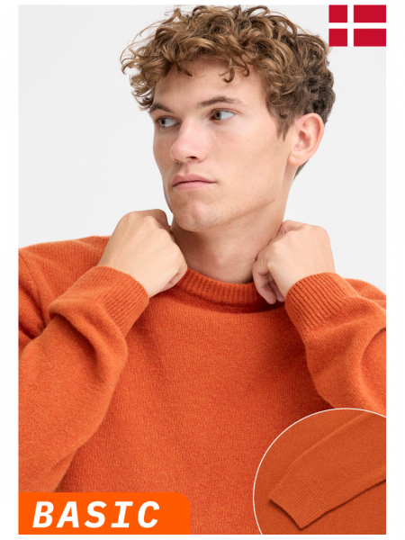 CASUAL FRIDAY Karl 3970, Narancs Kötött Gyapjú Pulóver NOOS