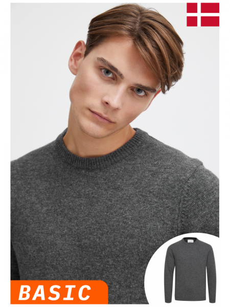 CASUAL FRIDAY Karl 3970, Szürke Kötött Gyapjú Pulóver, NOOS