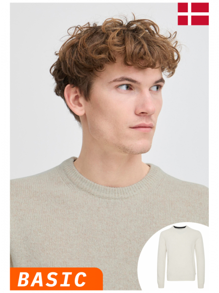 CASUAL FRIDAY Karl 3970, Világos Bézs Kötött Gyapjú Pulóver, NOOS