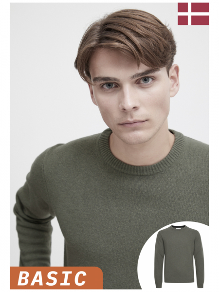 CASUAL FRIDAY Karl 3970, Zöld Kötött Gyapjú Pulóver, NOOS