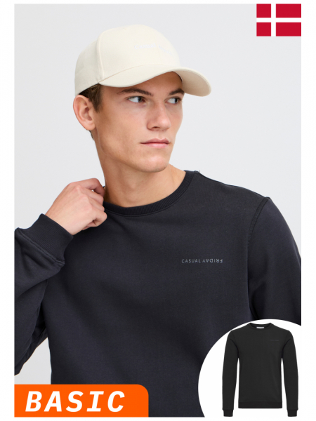 CASUAL FRIDAY Severin 4054, Fekete Környakú Pulóver, NOOS