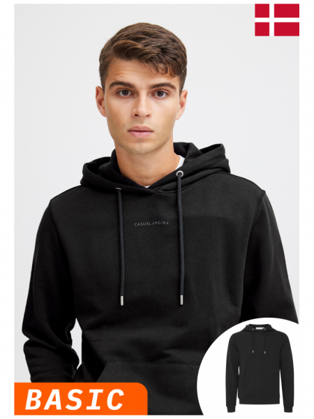 CASUAL FRIDAY Sinius 4055, Fekete Kapucnis Pulóver, NOOS