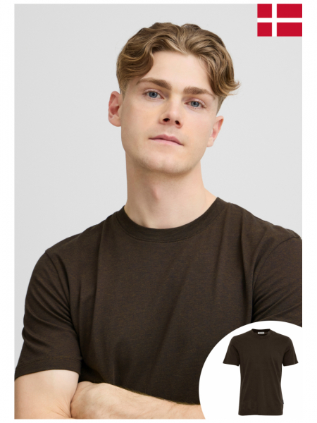 CASUAL FRIDAY Thor 4834, Sötétbarna Rövid Ujjú Póló, NOOS