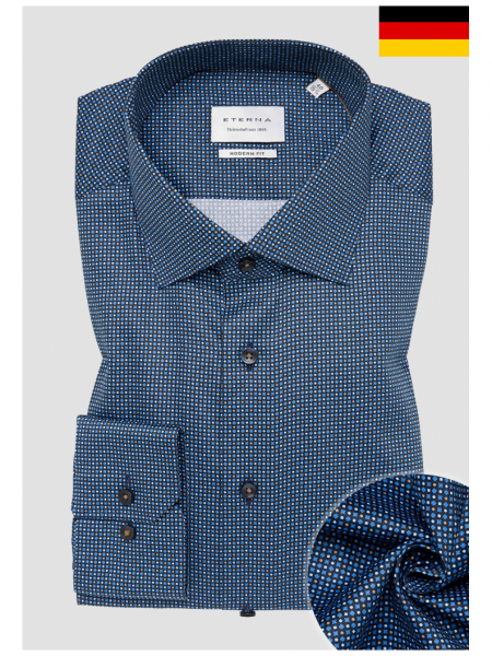 ETERNA Modern Fit 1054, Sötétkék Hosszú Ujjú Ing