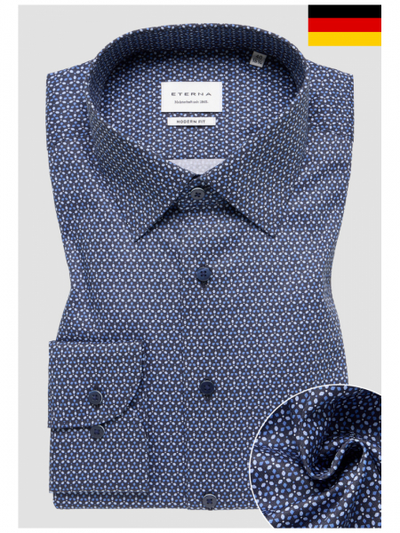 ETERNA Modern Fit 1292, Kék Hosszú Ujjú Ing