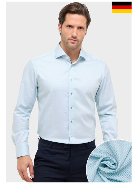 ETERNA Modern Fit 1329, Zöld, Mintás Hosszú Ujjú Ing