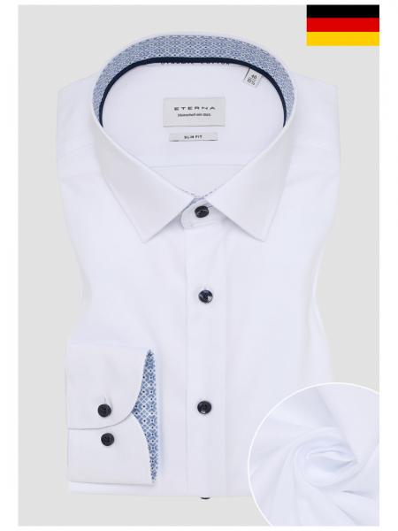 ETERNA Slim Fit 1382, Fehér Hosszú Ujjú Ing