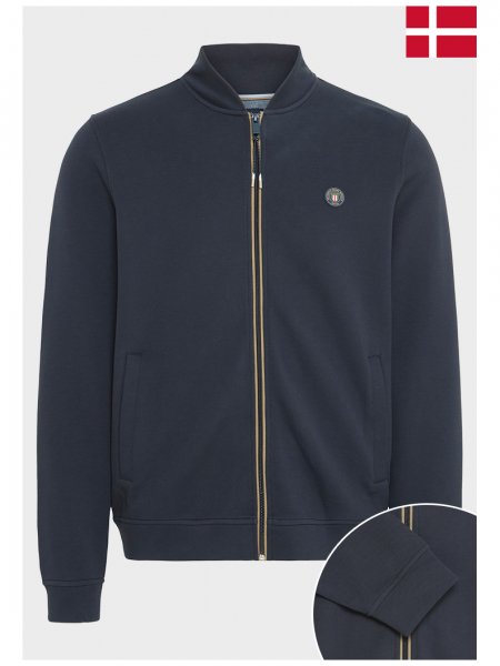 FQ1924 Dorval 0851, Kék Cipzáros Pulóver