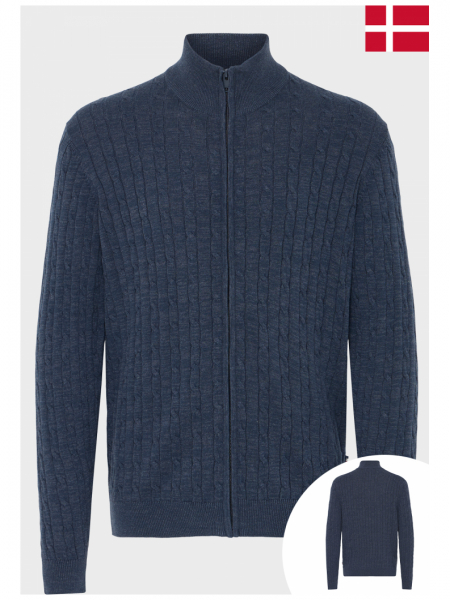 FQ1924 Duncan 0872, Kék Kötött Kardigán