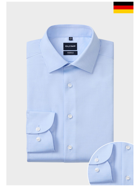 OLYMP Luxor 9924, Kék Hosszú Ujjú Ing Modern Fit New Kent