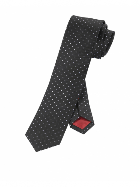 OLYMP Tie 1799, 6cm Fekete Mintás Nyakkendő