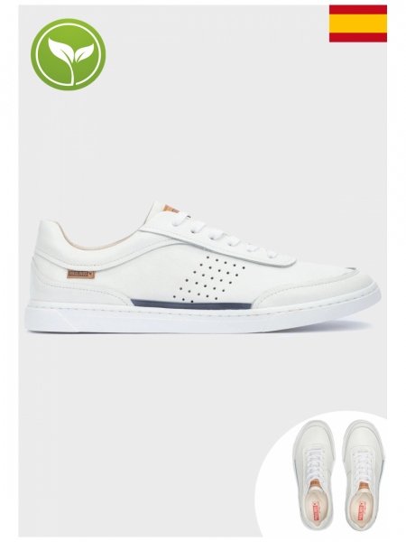 PIKOLINOS Alicante M2U-6273C1, Fehér Borjúbőr Sneaker Félcipő