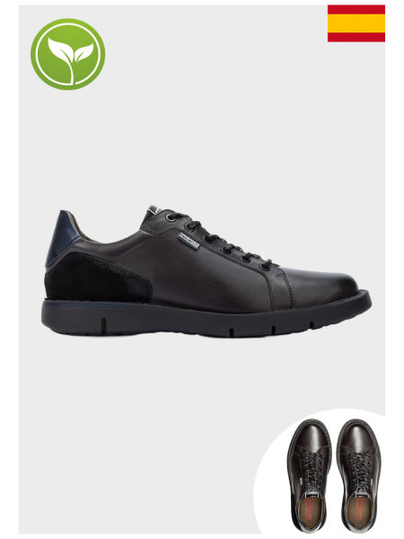 PIKOLINOS Tolosa Black 4150C1, Fekete Borjúbőr Félcipő