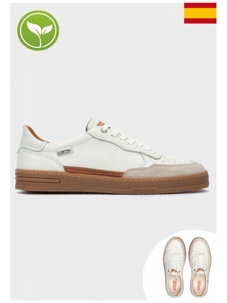 PIKOLINOS Xativa M1K-6383C1, Törtfehér Borjúbőr Sneaker Félcipő