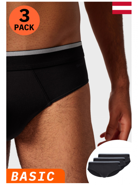 SKINY Cotton Multipack 5741, Fekete Alsónadrág, Tripla Csomag