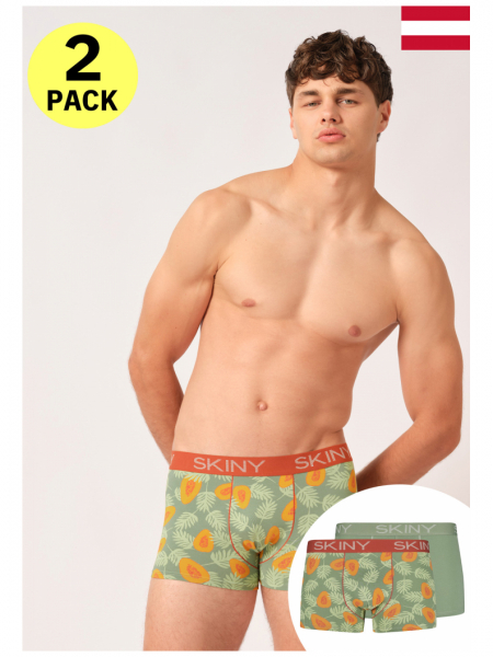 SKINY Cotton Multipack 6487, Green Papaya Boxeralsó, Dupla Csomag