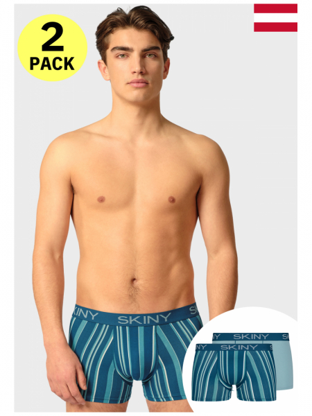 SKINY Cotton Multipack 6487, Multikolor Kék Csíkos Dupla Csomag