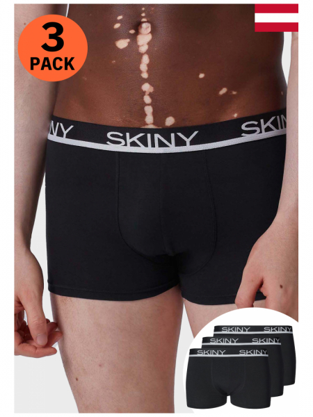 SKINY Cotton Multipack 6840, Fekete Boxeralsó Tripla Csomag