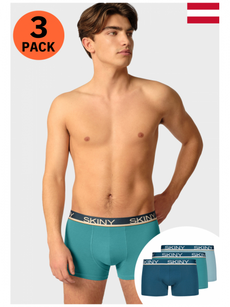 SKINY Cotton Multipack 6840, Kék Boxeralsó Tripla Csomag