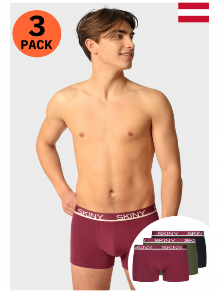 SKINY Cotton Multipack 6840, Őszi Szinek Boxeralsó Tripla Csomag