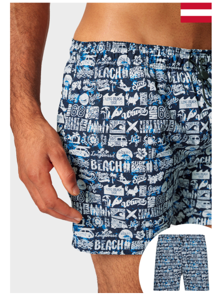 SKINY Swimen 6255, Kék Tengerpart Szörfnadrág