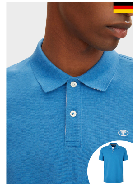 TOM TAILOR 1006, Tengerkék Rövid Ujjú Ingpóló