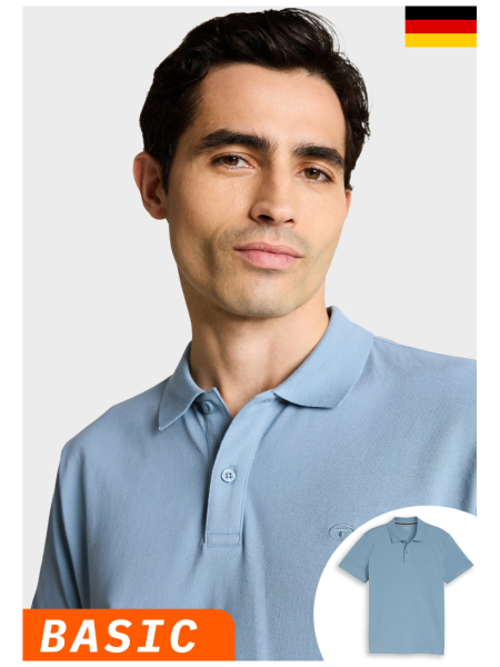 TOM TAILOR 1006, Világoskék Rövid Ujjú Ingpóló NOOS