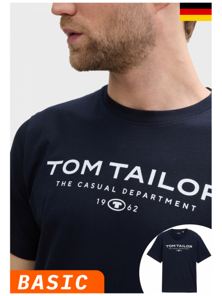TOM TAILOR 5773, Sötétkék Rövid Ujjú Póló