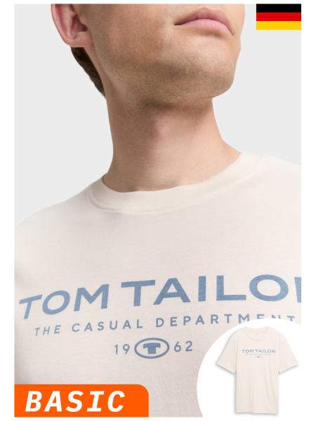 TOM TAILOR 5773, Törtfehér Rövid Ujjú Póló