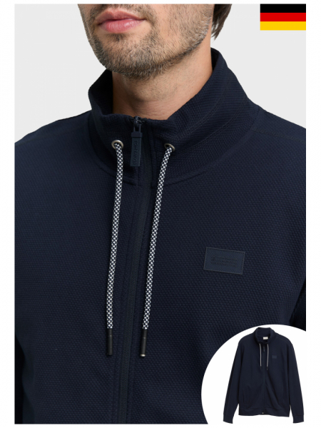 TOM TAILOR 7792, Sötétkék Cipzáros Pulóver