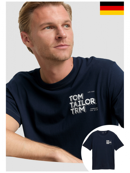 TOM TAILOR 7795, Sötétkék Rövid Ujjú Póló