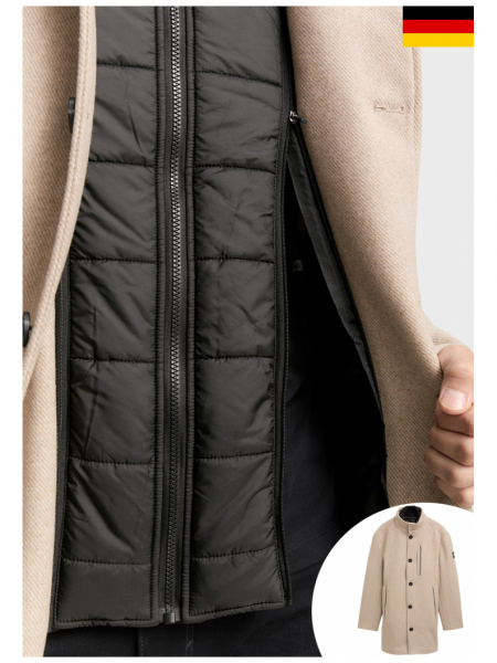 TOM TAILOR 8486, Drapp 2in1 Szövetkabát