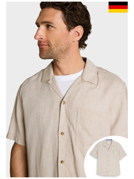 TOM TAILOR 9614, Bézs Rövid Ujjú Ing