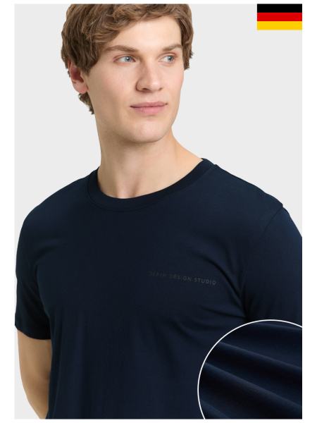 TOM TAILOR DENIM 0791, Sötétkék Rövid Ujjú Póló