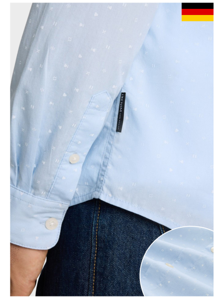 TOM TAILOR DENIM 2281, Világoskék Hosszú Ing
