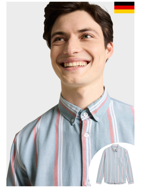 TOM TAILOR DENIM 9377, Kék Csíkos Hosszú Ing