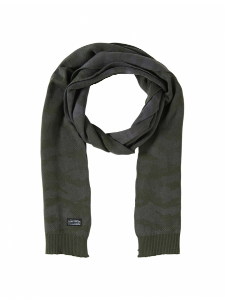 TOM TAILOR Scarf w. Camouflage 1884, Zöld Sál