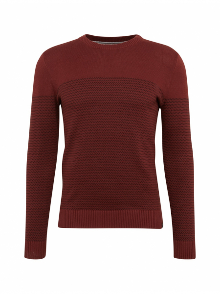 TOM TALOR Textured Jumper 6487,Piros Kötött  Pulóver